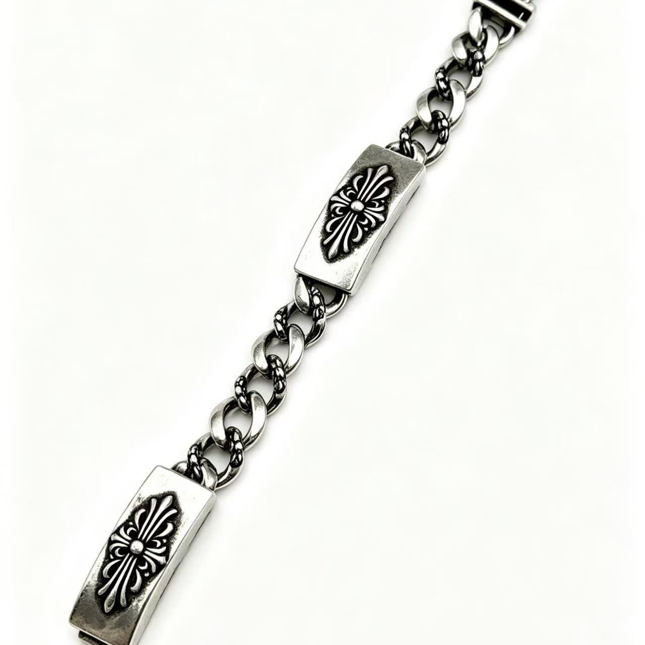 Chrome Hearts Silver Filigree Link Bracelet